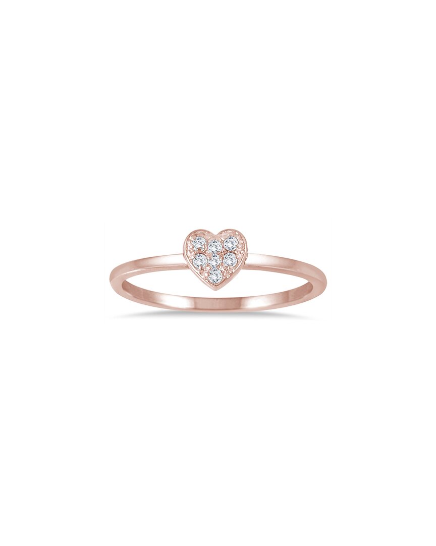 True Diamond 14k 0.07 Ct. Tw. Diamond Ring In Pink