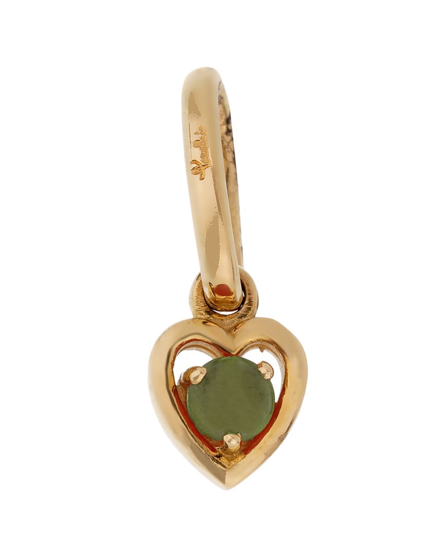 Pomellato 18k 0.30 Ct. Tw. Green Chalcdedony Heart Necklace (authentic )