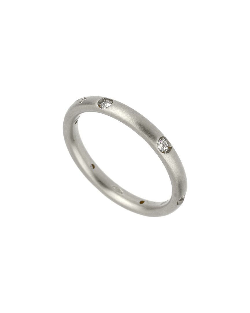 Pomellato 18k 0.18 Ct. Tw. Diamond Matte Finish Ring (authentic )