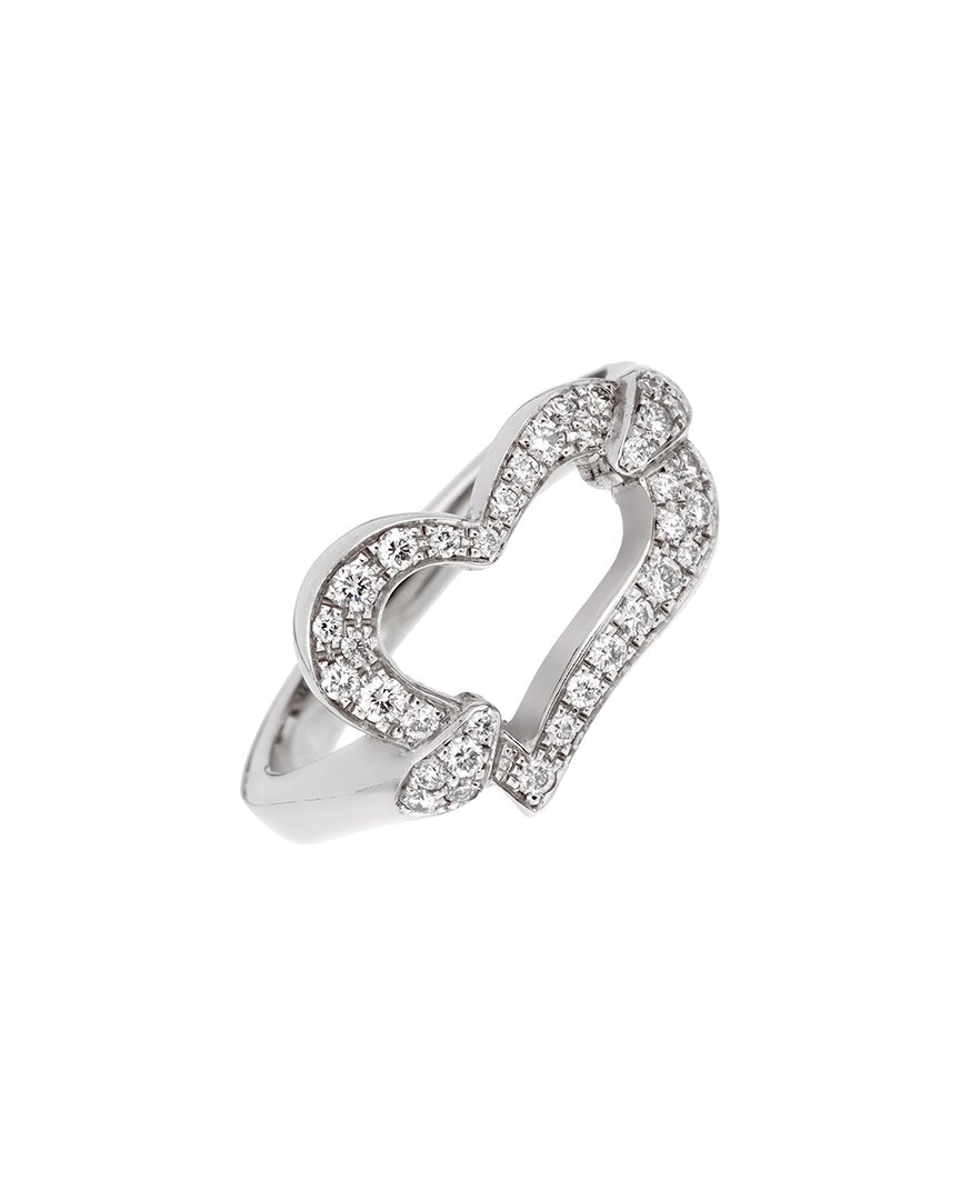 Piaget 18k 0.40 Ct. Tw. Diamond Heart Ring (authentic )