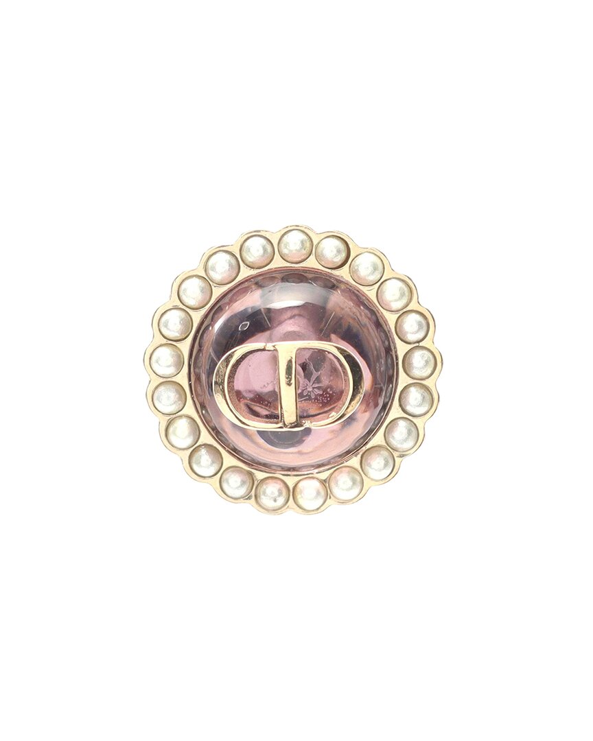 Dior Petit Cd Baroque Earrings (authentic Pre-loved) In Gold