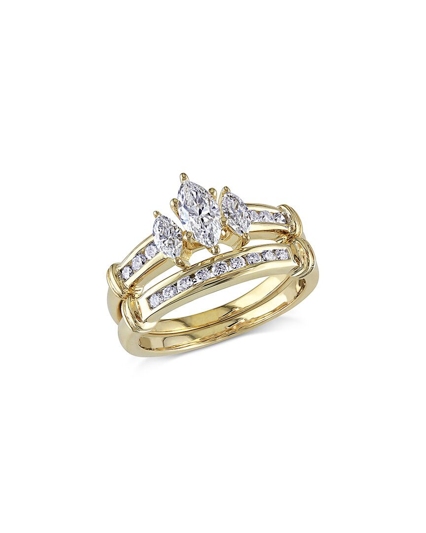 Rina Limor 14k 0.99 Ct. Tw. Diamond Three-stone Ring In Gold