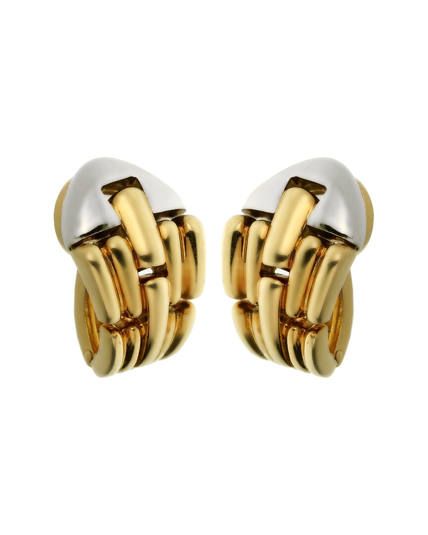 Bulgari 18K Two-Tone Clip-On Hoops (Authentic Pre-Loved)