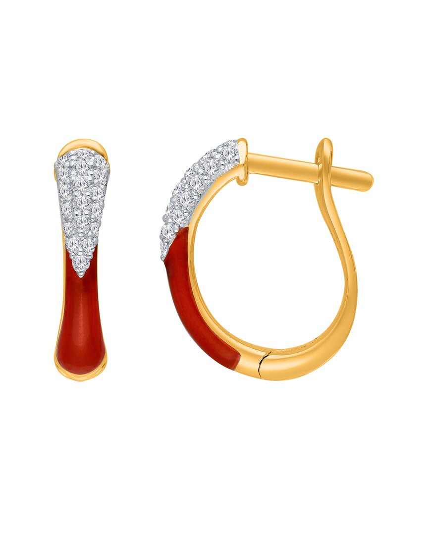 Kallati 14k 0.25 Ct. Tw. Diamond Huggie Earrings