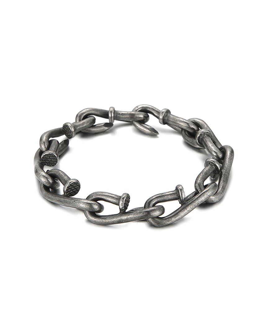 Jean Claude Stainless Steel Lucky Nail Bangle Bracelet In Metallic