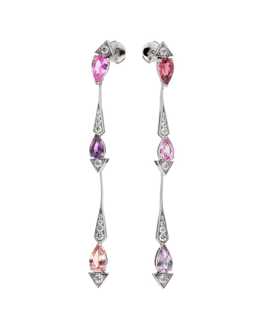 Heritage Christian Dior Dior 18k 6.50 Ct. Tw. Diamond & Gemstone Drop Earrings (authentic )