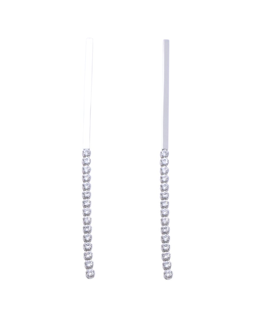 Celine 18k Crystal-embellished Bar Drop Earring (authentic Pre-loved)