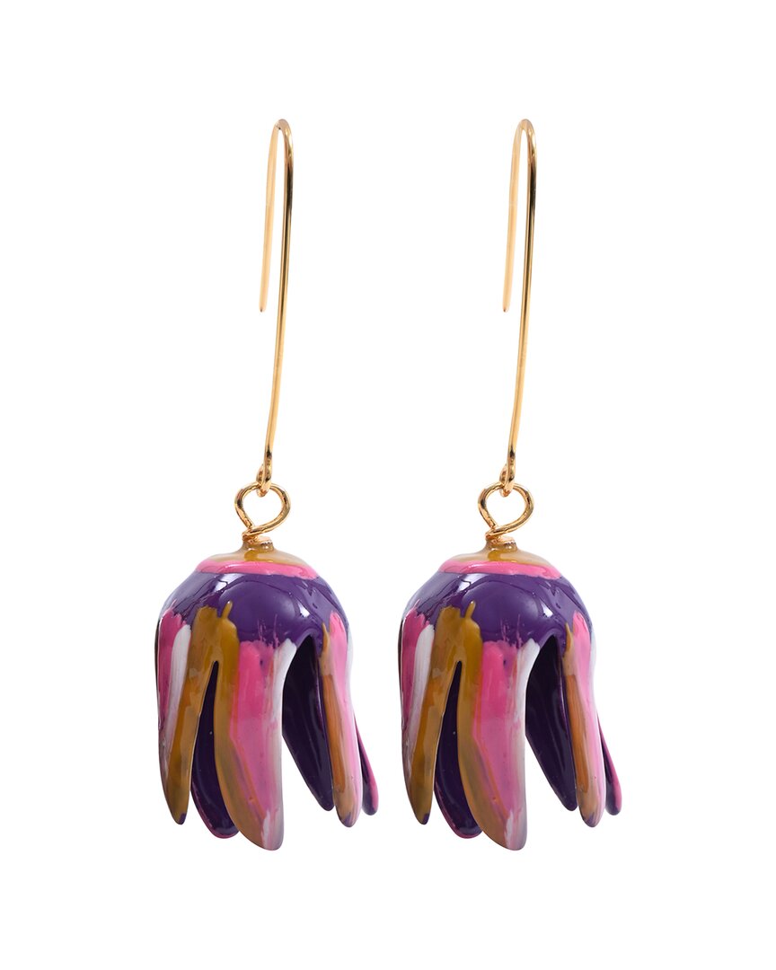 Marni Tulip-shaped Drop Earring (authentic Pre-loved) In Gold