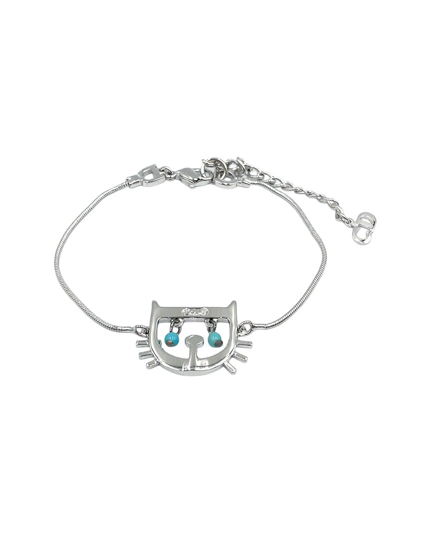 Dior Silver Turquoise Cat & D Bracelet (authentic Pre-loved)