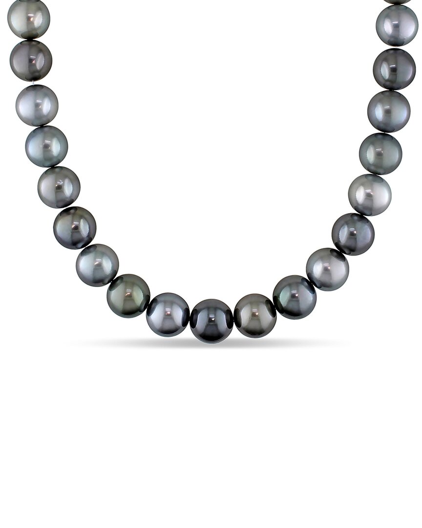 Pearls 14k Diamond 13-14mm Pearl Necklace