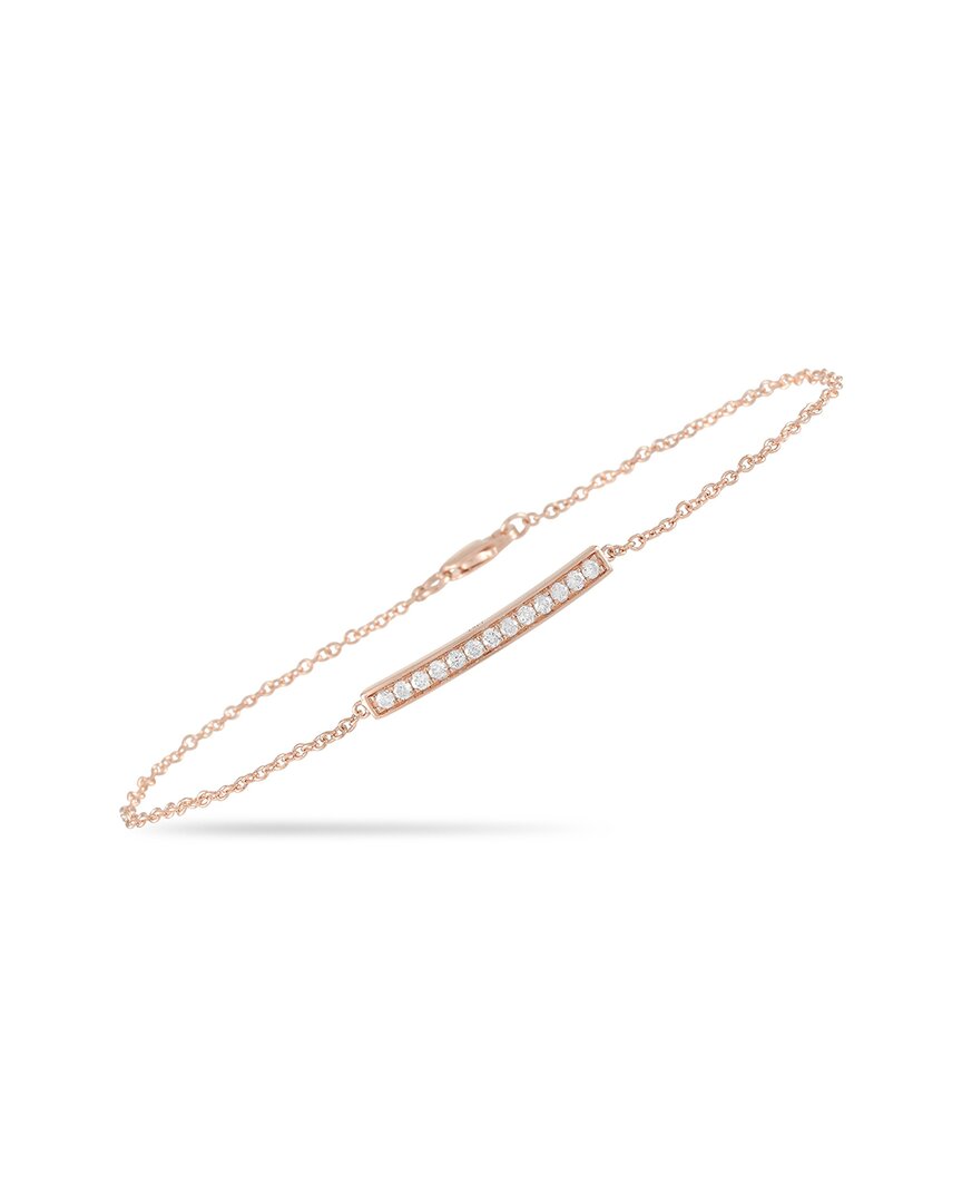 Diamond Select Cuts 14k Rose Gold 0.25 Ct. Tw. Diamond Bracelet