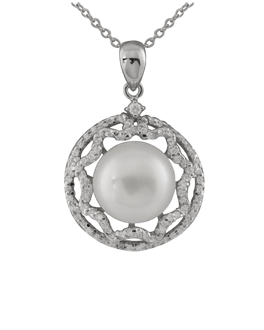 Splendid Pearls Silver 11-12mm Pearl Pendant Necklace