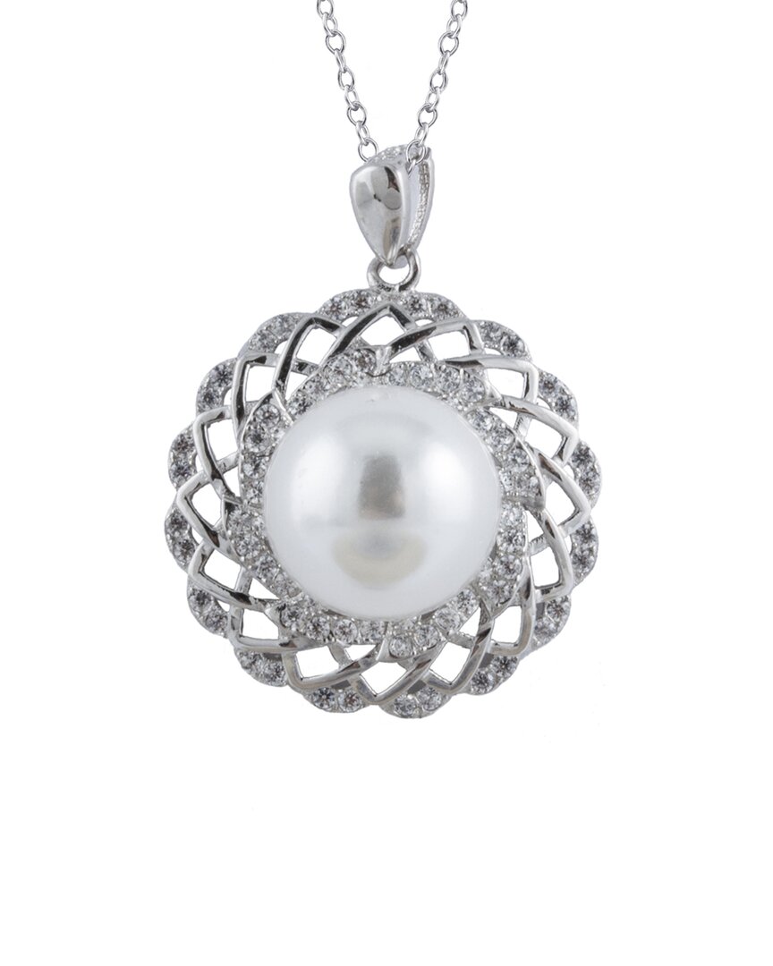 Splendid Pearls Silver 12-13mm Pearl Pendant Necklace