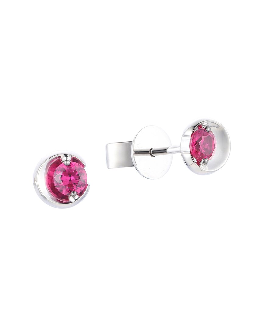 Gregg Ruth 18k 0.36 Ct. Tw. Ruby Half Moon Earring In No Color