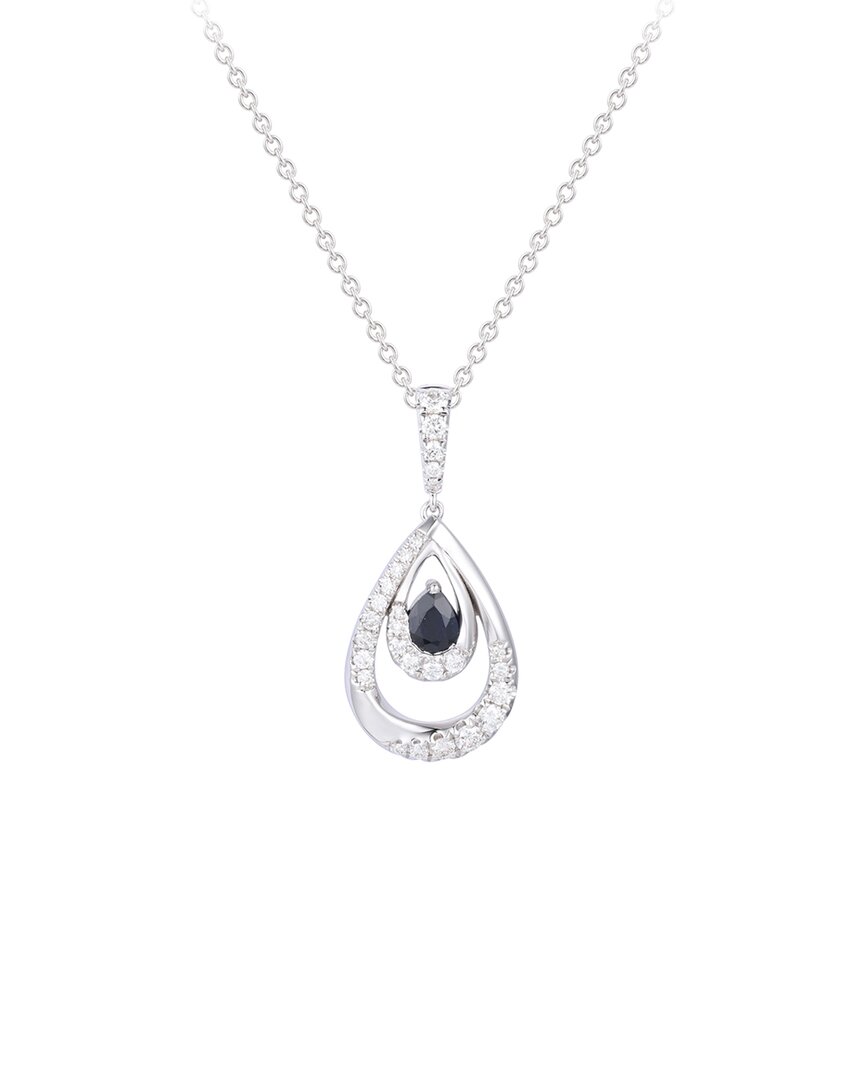 Gregg Ruth 14k 0.78 Ct. Tw. Diamond & Blue Sapphire Pendant In No Color
