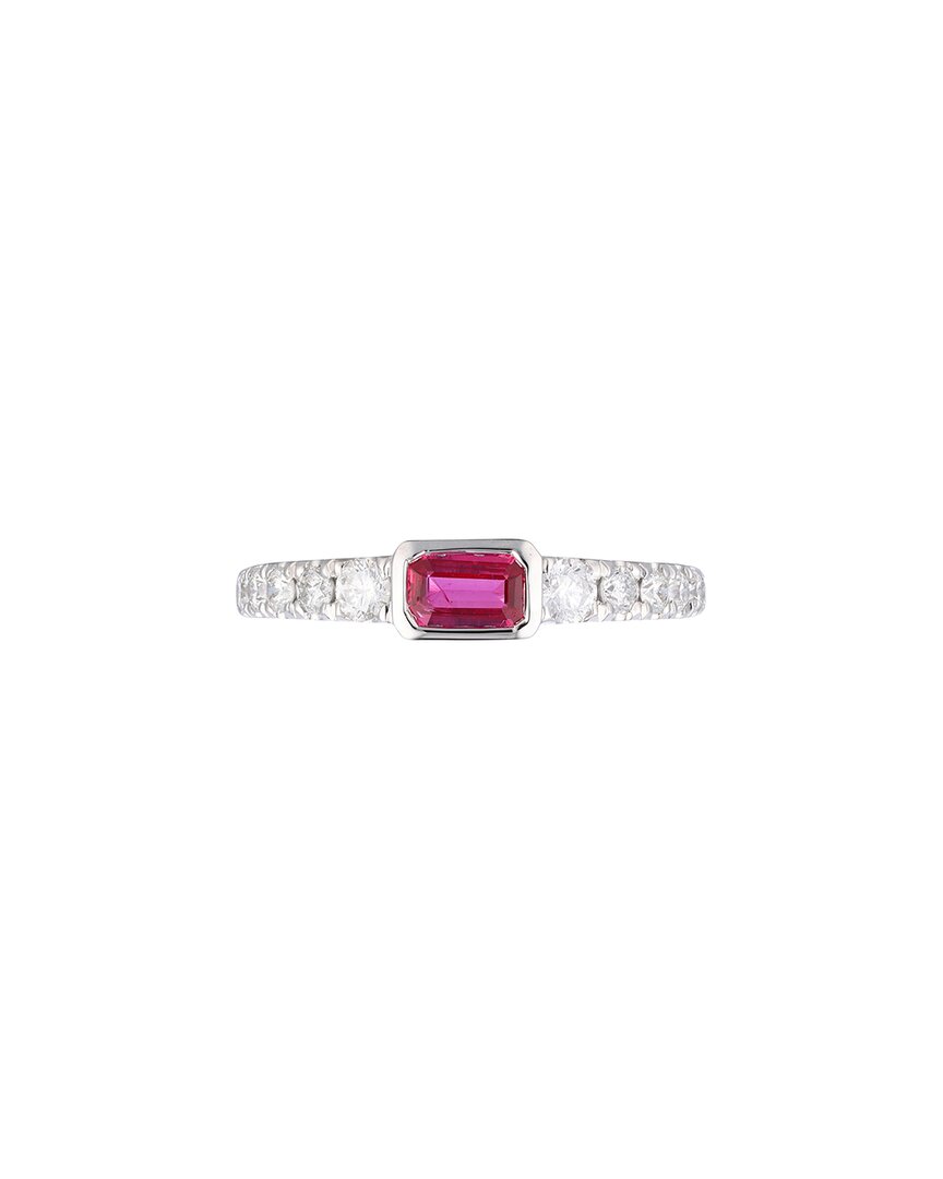 Gregg Ruth 14k 0.67 Ct. Tw. Diamond & Ruby Ring In No Color