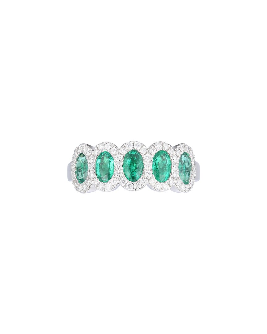 Gregg Ruth 14k 1.35 Ct. Tw. Diamond & Emerald Ring In No Color