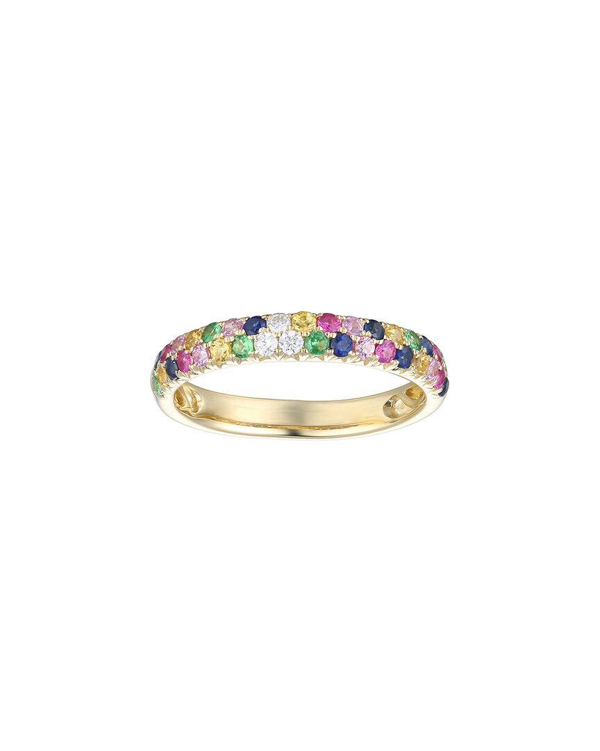 Gregg Ruth 14k 0.74 Ct. Tw. Diamond & Multi Sapphire Ring In No Color