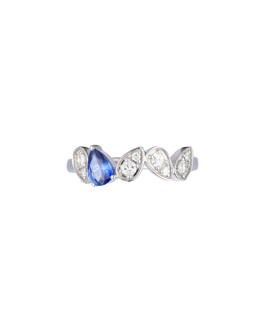 Gregg Ruth 14k 0.68 Ct. Tw. Diamond & Blue Sapphire Ring In No Color