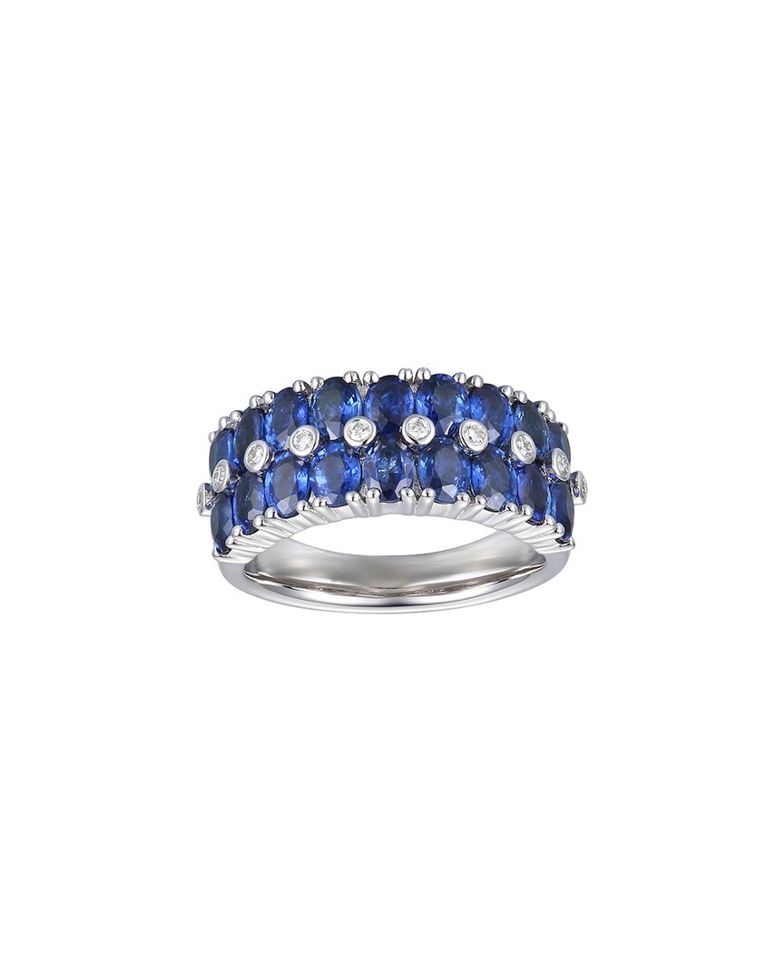 Gregg Ruth 14k 3.48 Ct. Tw. Diamond & Blue Sapphire Ring In No Color