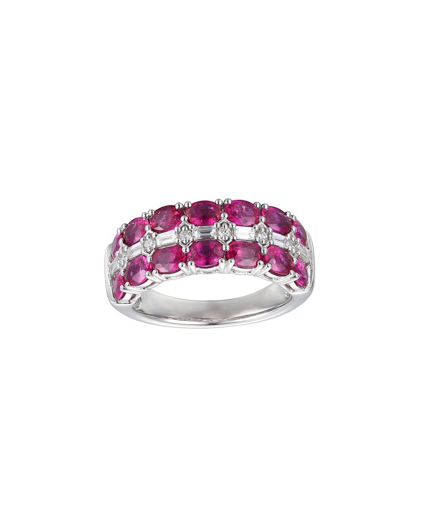 Gregg Ruth 14k 3.13 Ct. Tw. Diamond & Ruby Ring In No Color