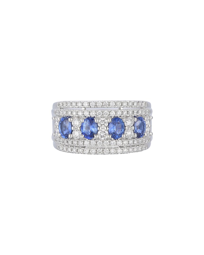Gregg Ruth 14k 1.98 Ct. Tw. Diamond & Blue Sapphire Ring In No Color