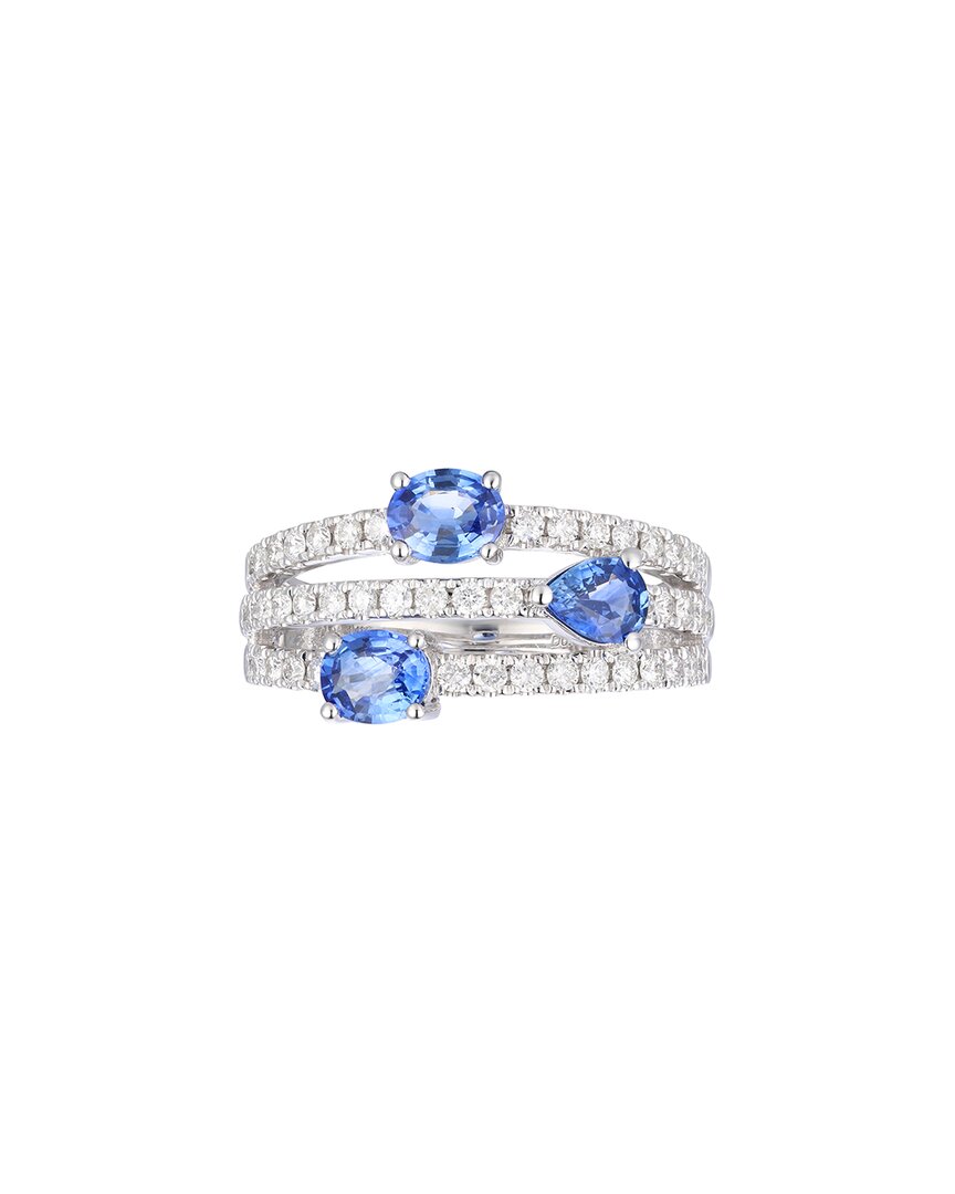 Gregg Ruth 14k 1.64 Ct. Tw. Diamond & Blue Sapphire Ring In No Color
