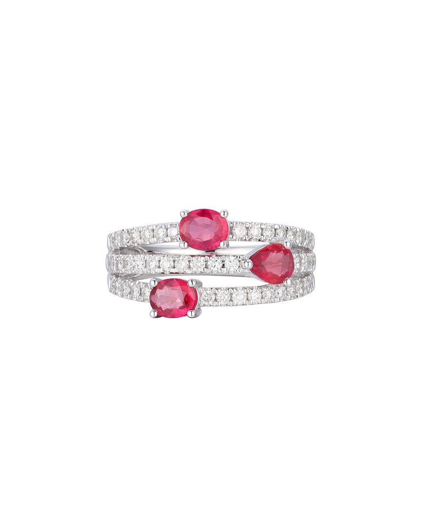 Gregg Ruth 14k 1.63 Ct. Tw. Diamond & Ruby Ring In No Color