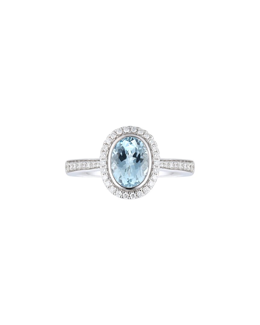 Gregg Ruth 18k 1.44 Ct. Tw. Diamond & Aquamarine Ring In No Color