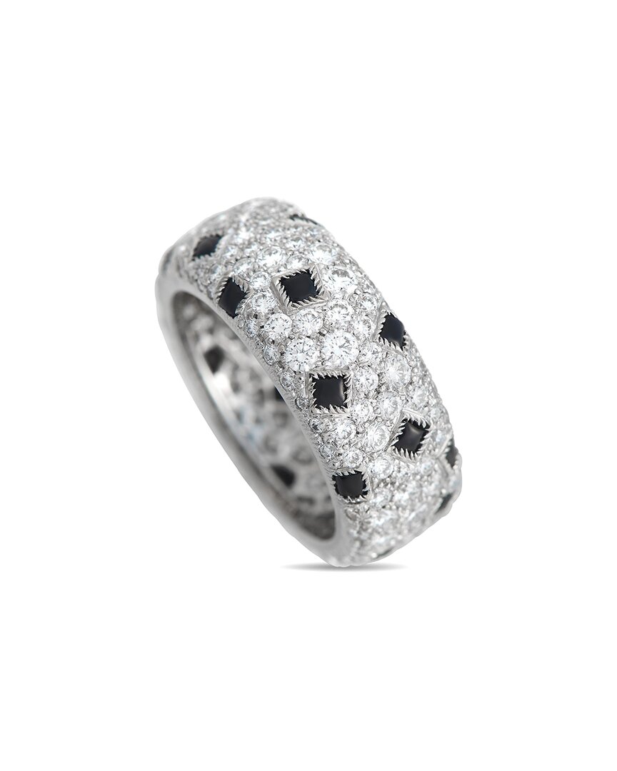 Shop Cartier Panthere 18k 3.45 Ct. Tw. Diamond & Onyx Pelage Ring