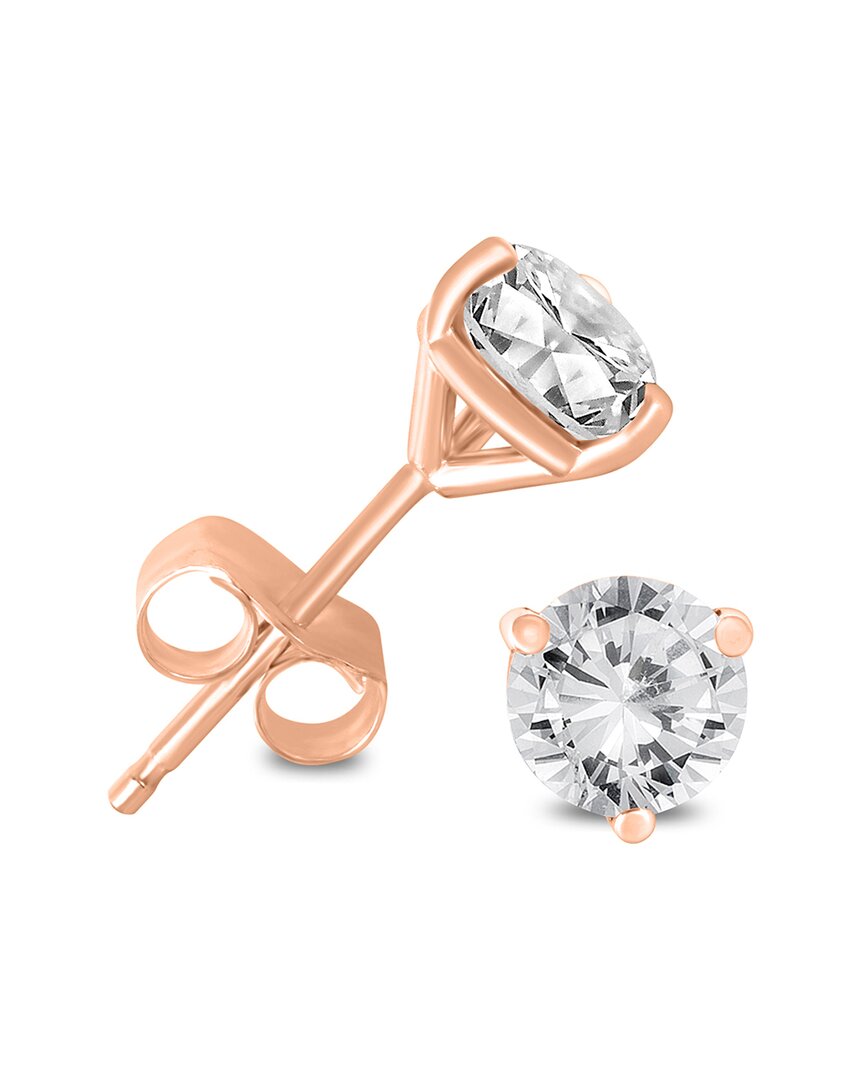 Shop Diamond Select Cuts 14k Rose Gold 3.00 Ct. Tw. Diamond Studs