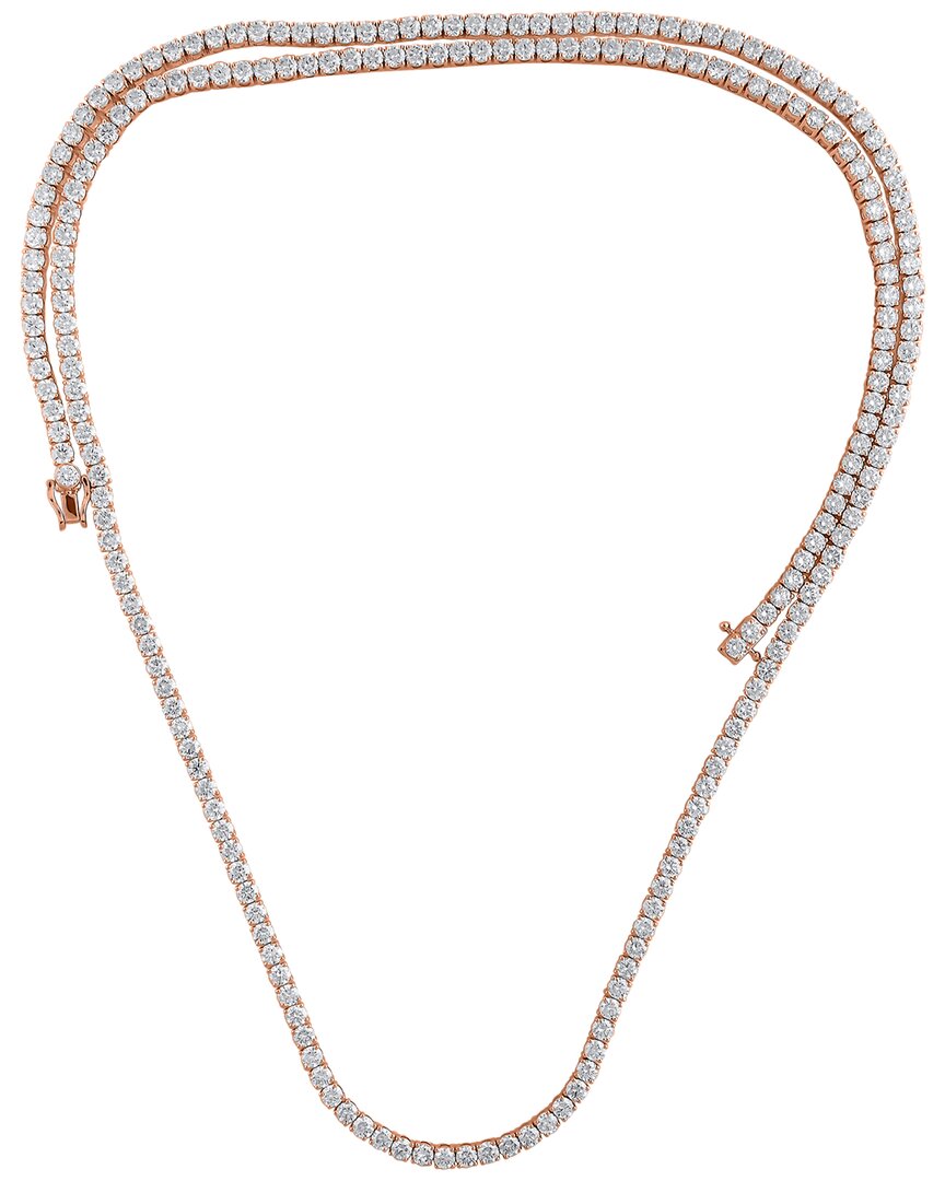 Lab Grown Diamonds 14k Rose Gold 24.25 Ct. Tw. Lab Grown Diamond Necklace