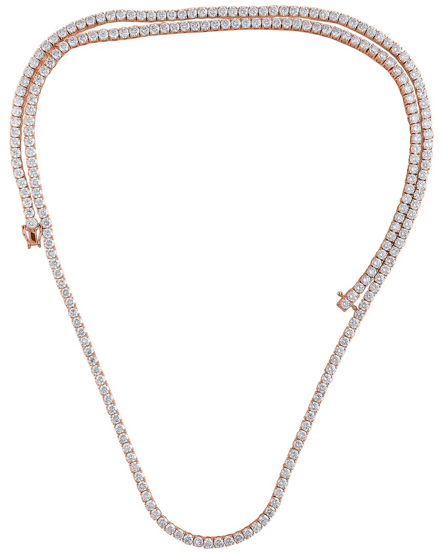 Shop Lab Grown Diamonds 14k Rose Gold 24.25 Ct. Tw. Lab Grown Diamond Necklace