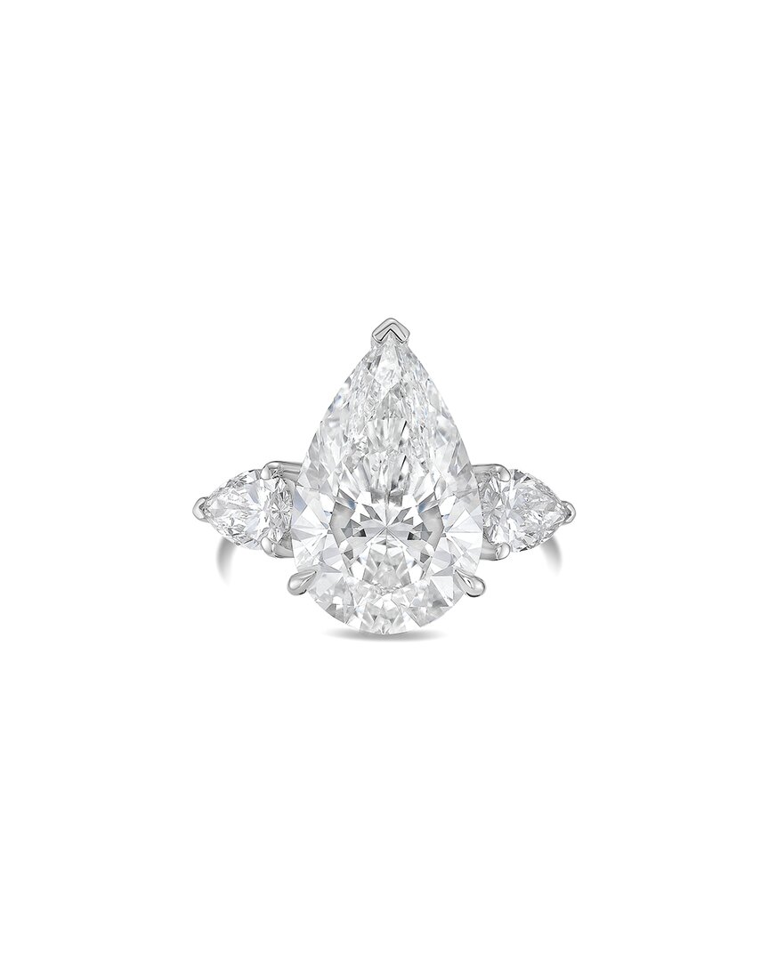 Diana M Lab Grown Diamonds Platinum 13.50 Ct. Tw. Three-stone Ring In Metallic