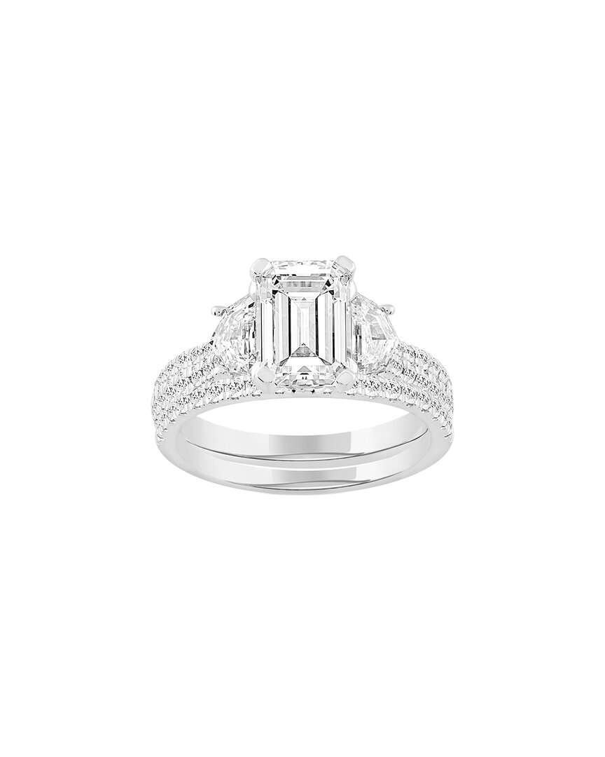 Ethos Creations Brilliant Bloom 14k 3.00 Ct. Tw. Lab-grown Diamond Bridal Ring In Transparent