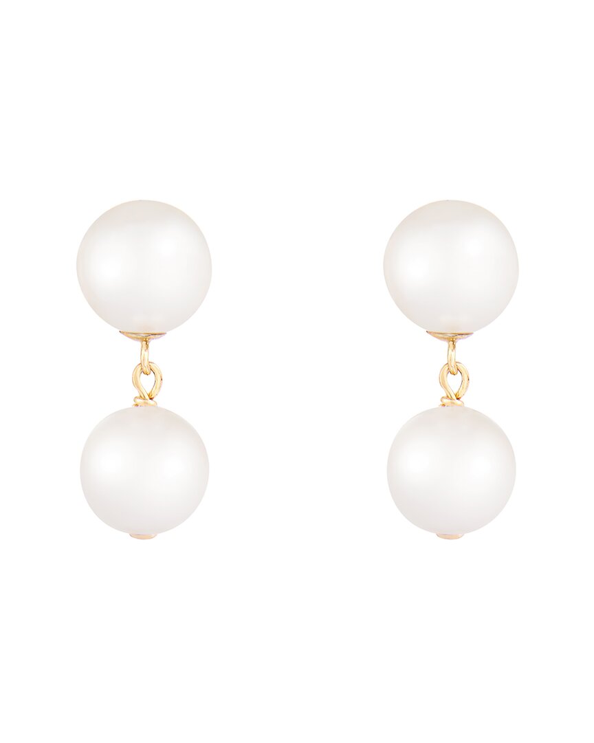 Splendid Pearls 14k 8-9mmmm Pearl Earrings In White