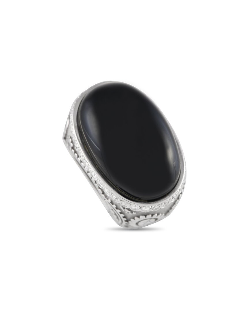 CARRERA Y CARRERA CARRERA Y CARRERA 18K 0.35 CT. TW. DIAMOND & ONYX RING (AUTHENTIC PRE-OWNED)
