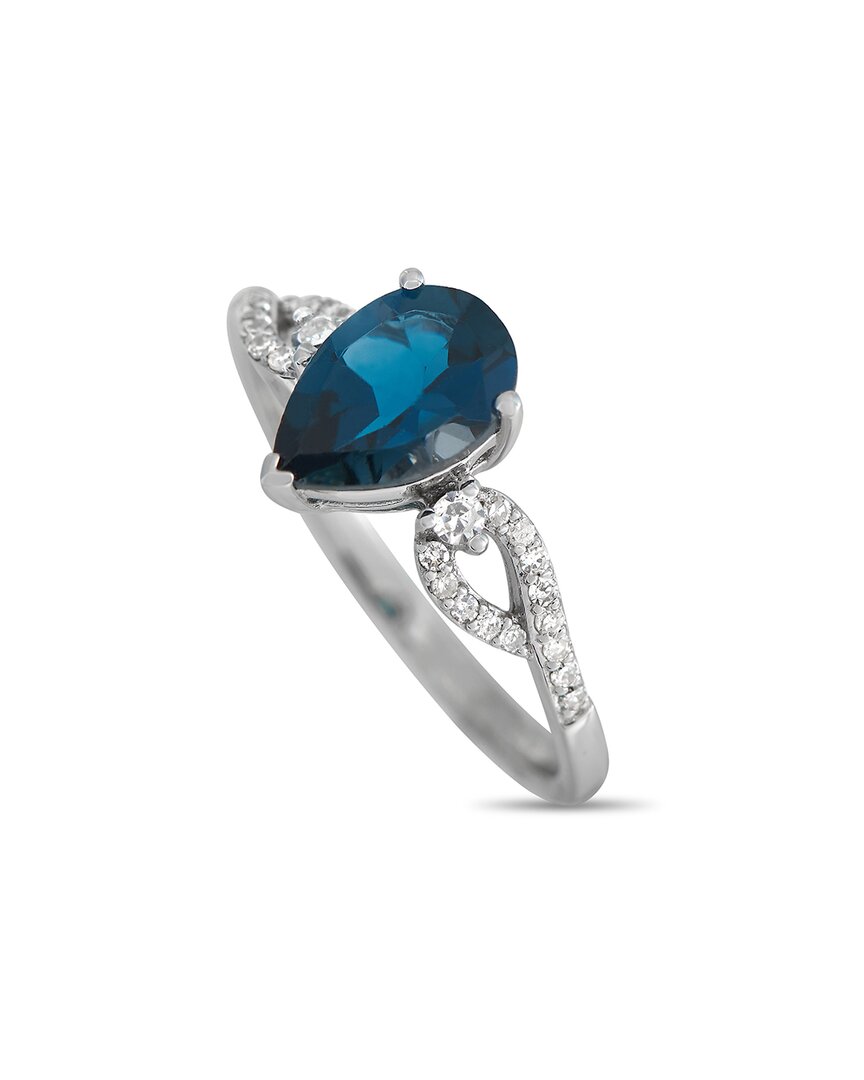 Gemstones 14k 0.15 Ct. Tw. Diamond & Topaz Ring