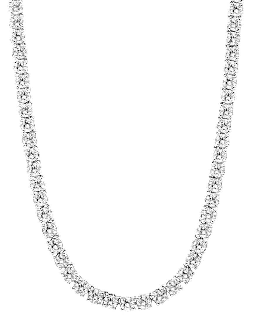 Diana M Lab Grown Diamonds Diana M. Fine Jewelry 14k 22.00 Ct. Tw. Lab Grown Diamond Tennis Necklace