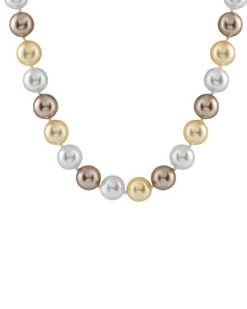 Splendid Pearls Silver 12-13mm Shell Pearl Necklace In Multi
