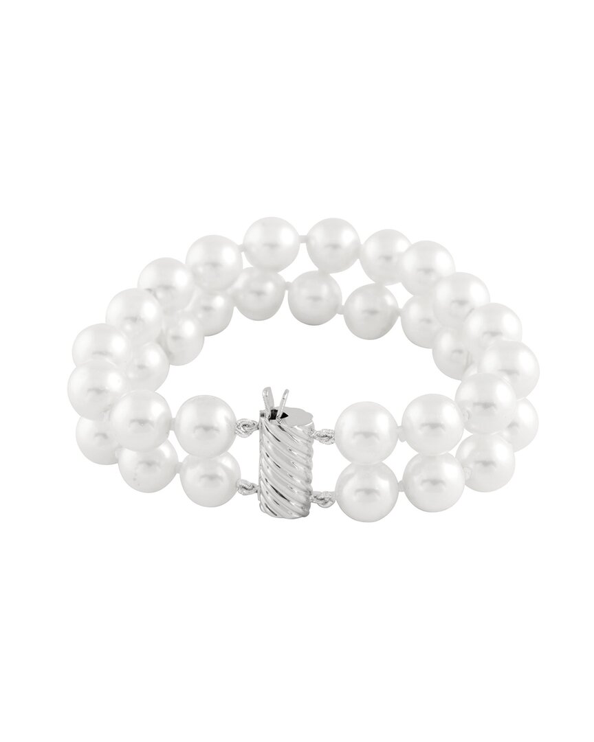 Splendid Pearls Silver 10-11mm Shell Pearl Bracelet