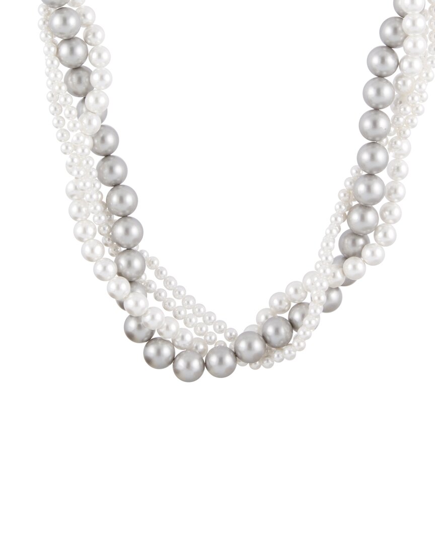 Splendid Pearls Silver 4-10mm Shell Pearl Necklace