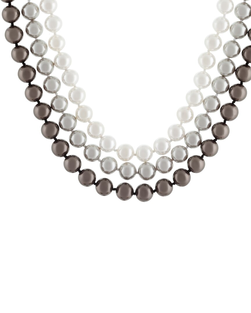 Splendid Pearls Silver 10-11mm Shell Pearl Necklace