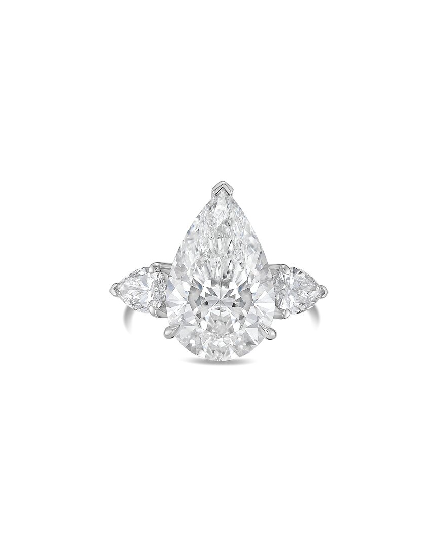 Diana M Lab Grown Diamonds Platinum 13.50 Ct. Tw. Three-stone Ring In Metallic