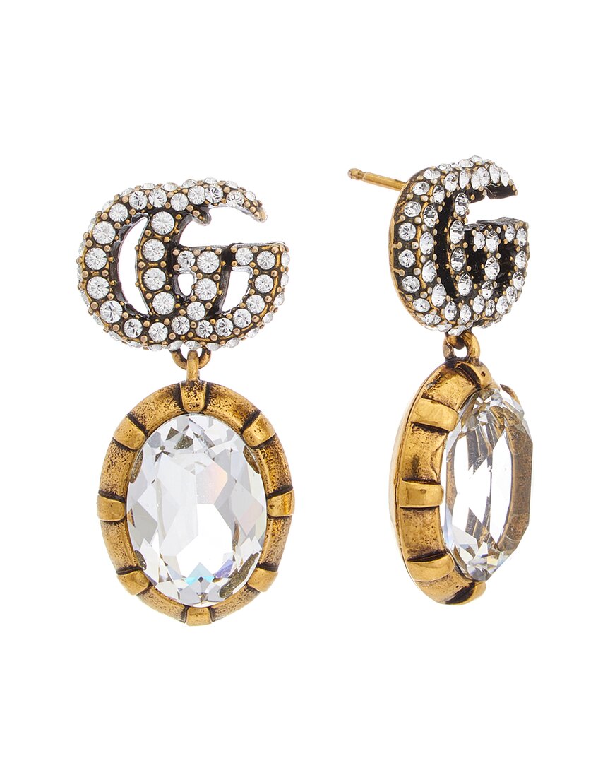 Gucci Double G Crystal Metal Earring