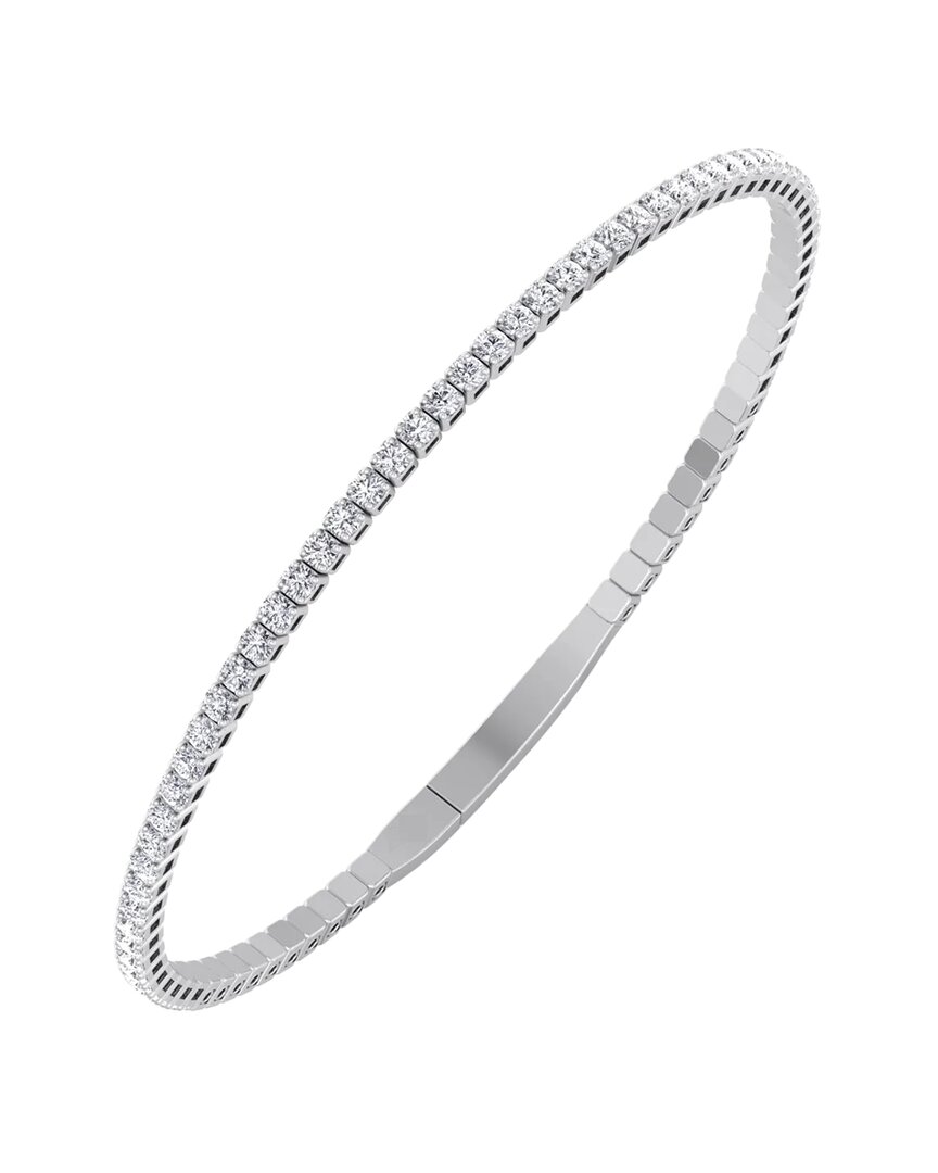 Shop Forever Creations Signature Forever Creations 14k 2.00 Ct. Tw. Lab Grown Diamond Flexible Bangle Bracelet