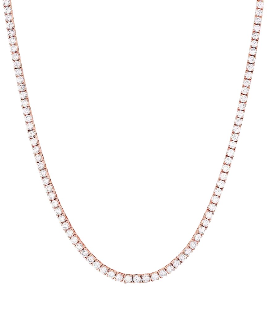 Shop Forever Creations Signature Forever Creations 14k Rose Gold 7.00 Ct. Tw. Lab Grown Diamond Tennis Necklace