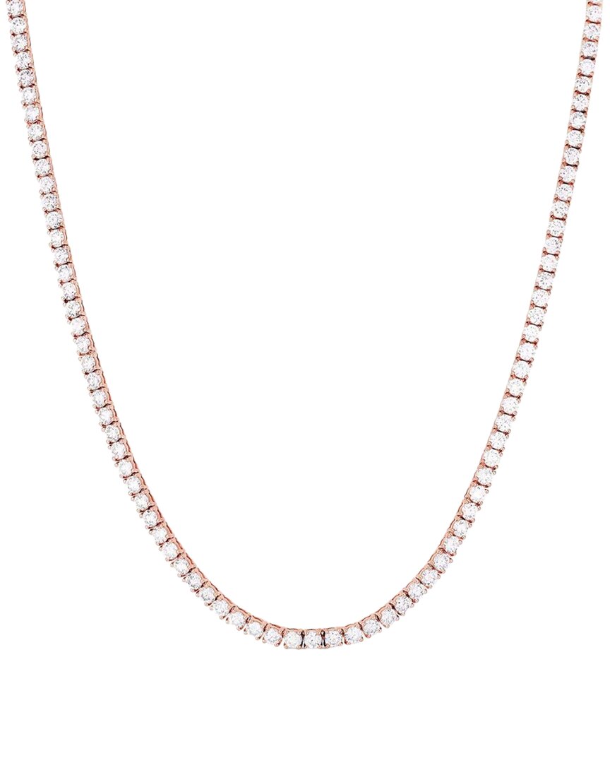 Forever Creations Signature Forever Creations 14k Rose Gold 8.00 Ct. Tw. Lab Grown Diamond Tennis Necklace