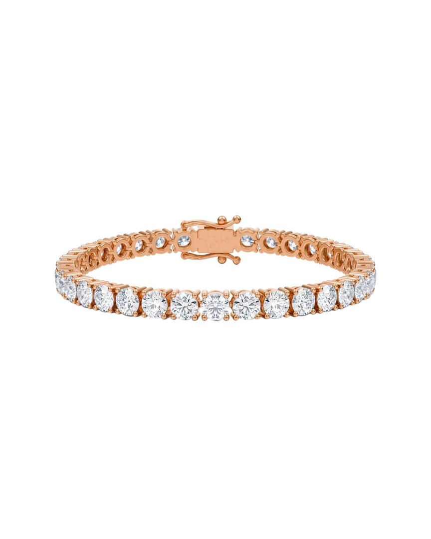 Shop Forever Creations Signature Forever Creations 14k Rose Gold 12.00 Ct. Tw. Lab Grown Diamond Tennis Bracelet