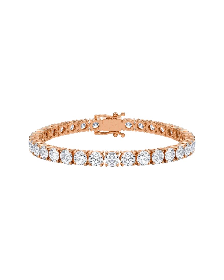 Forever Creations Signature Forever Creations 14k Rose Gold 12.00 Ct. Tw. Lab Grown Diamond Tennis Bracelet